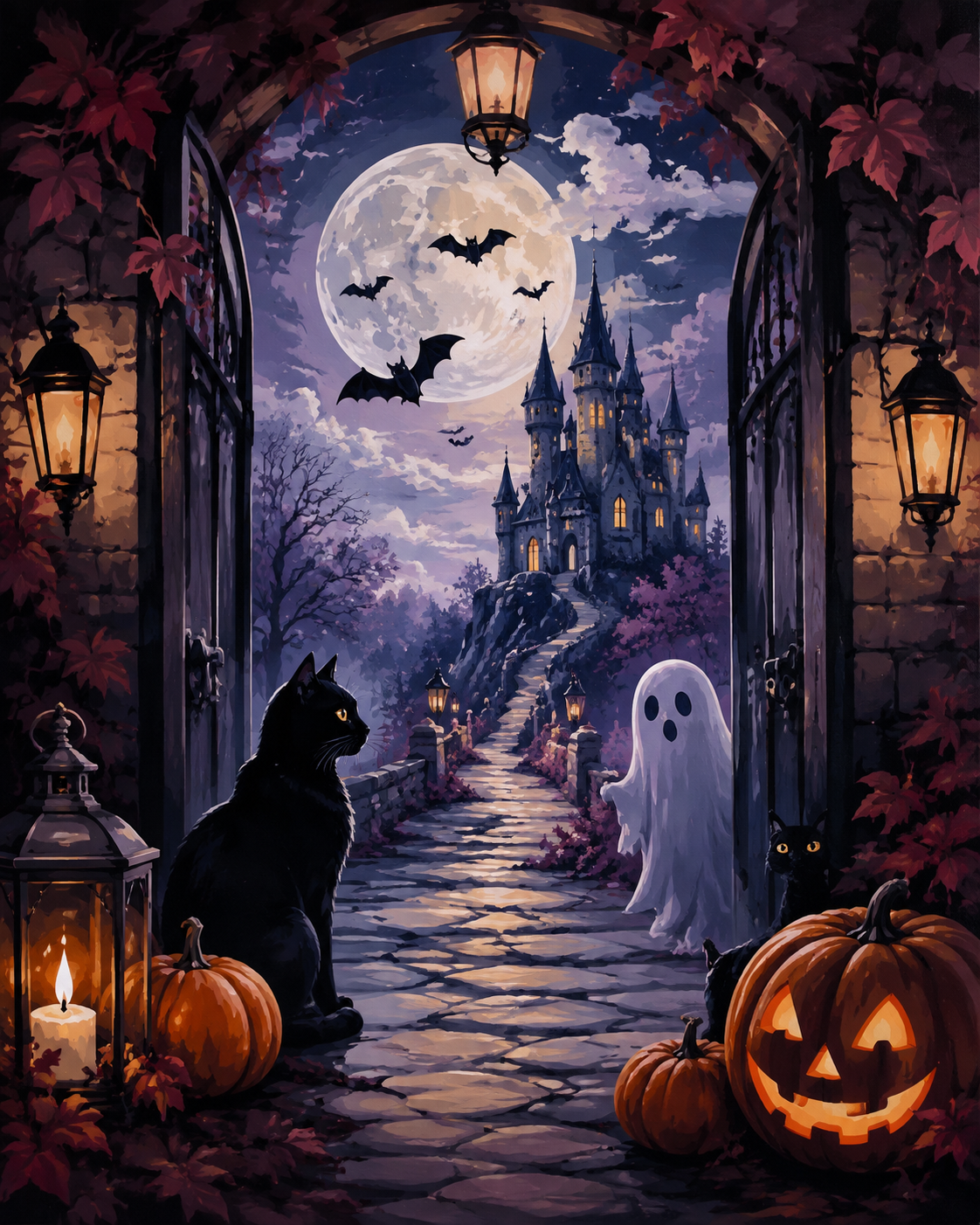 Schilderen op nummer Maanfeest van de schaduwen – Halloween
