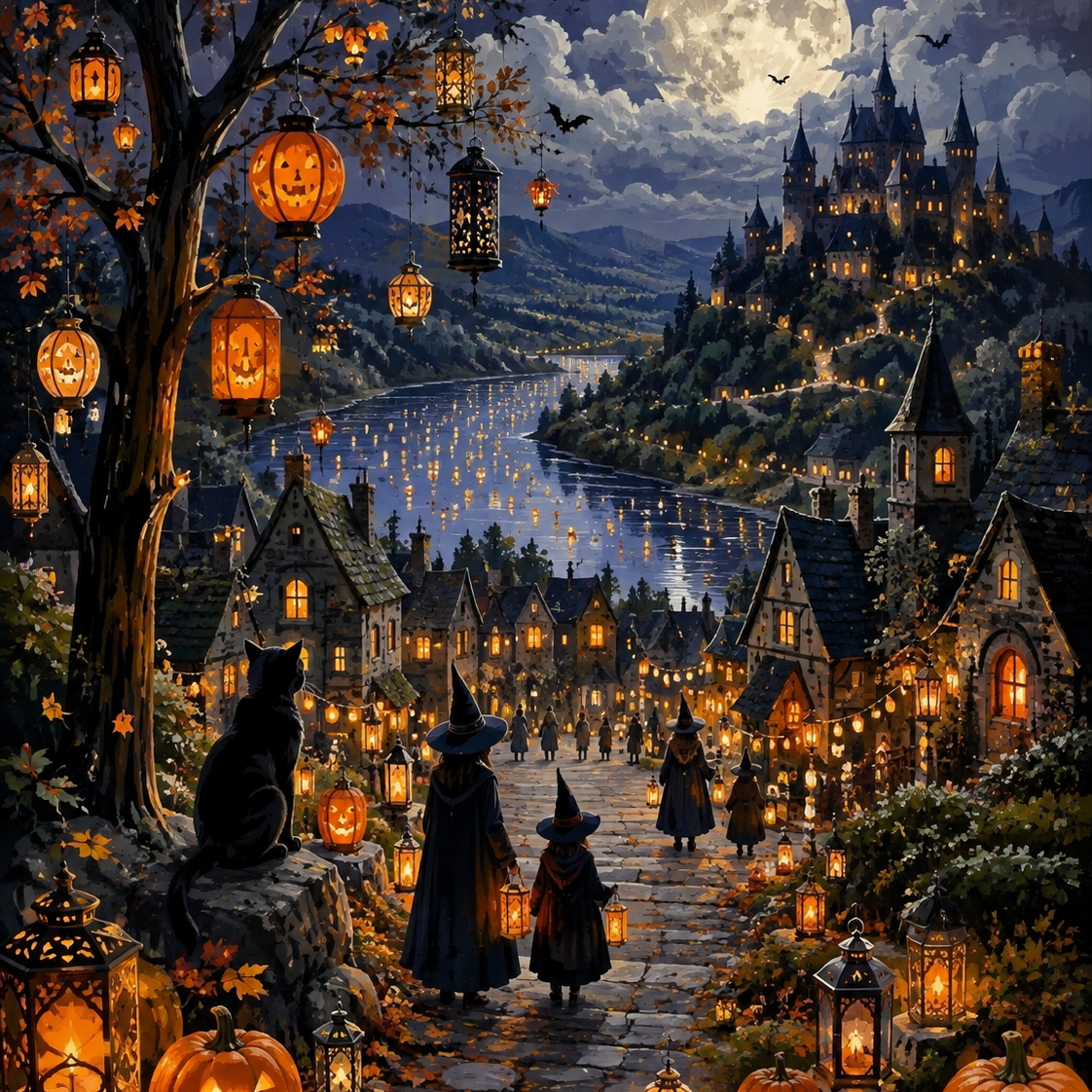 Schilderen op nummer Nacht van de honderd lantaarns – Halloween