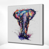 Diamond Painting Gekleurde Olifant