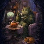 Schilderen op nummer Ook monsters drinken thee – Halloween
