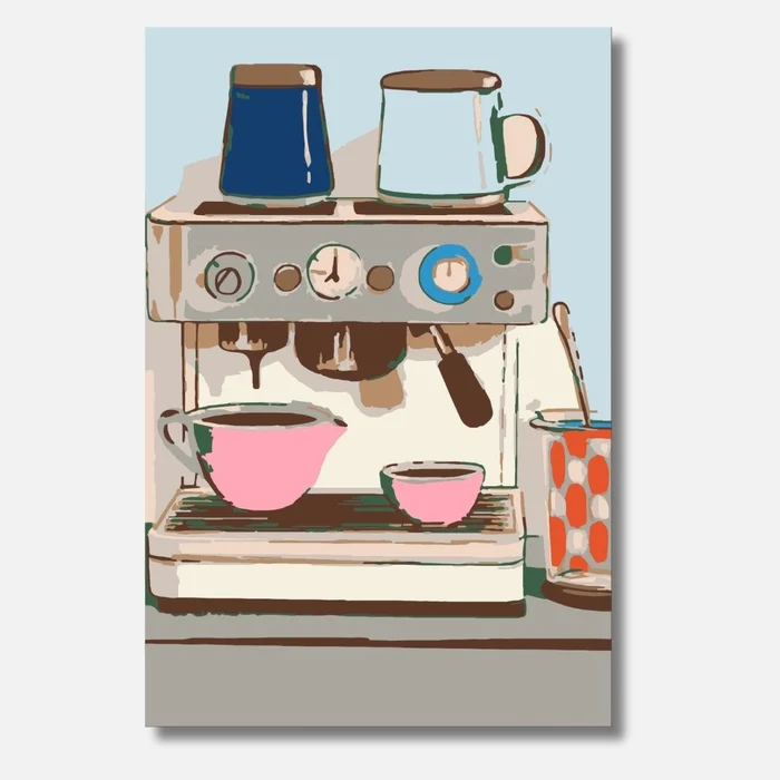 Roze Espresso schilderen op nummer