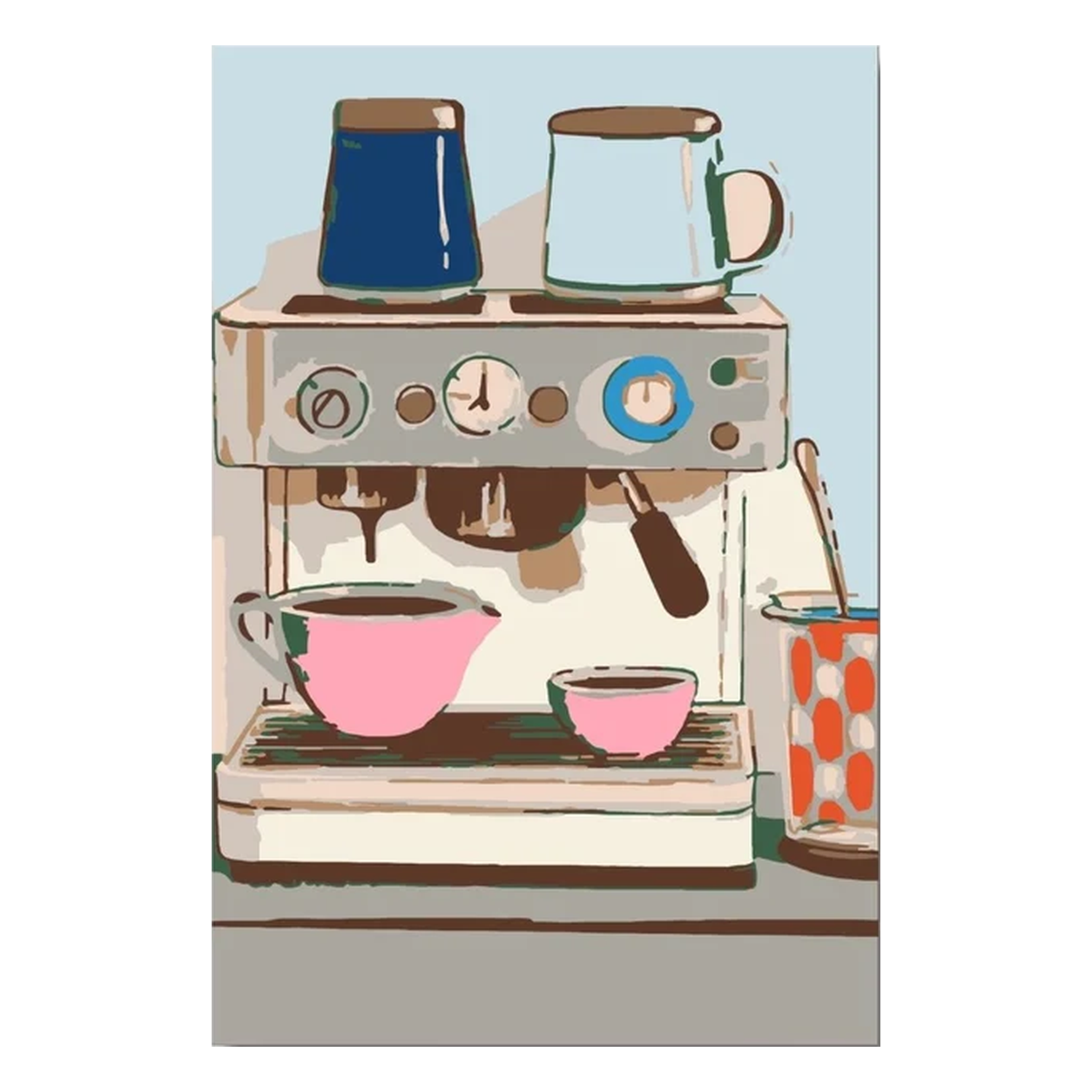 Vrijstaand ontwerp Roze Espresso zonder achtergrond