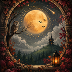 Schilderen op nummer Sterren boven Allerzielen – Halloween