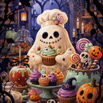 Schilderen op nummer Suikerspoken uit de bakkerij – Halloween