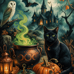 Schilderen op nummer Symbolen van de spooknacht – Halloween