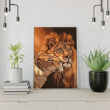 Diamond Painting Verliefde Leeuwen