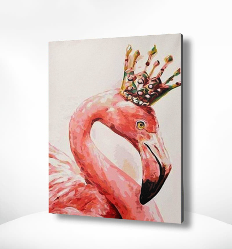 Schilderen op nummer Flamingo met Kroon