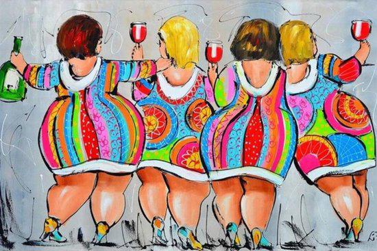 Schilderen op Nummer Dikke Dames