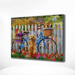 Schilderen op Nummer Fietsje met Honden