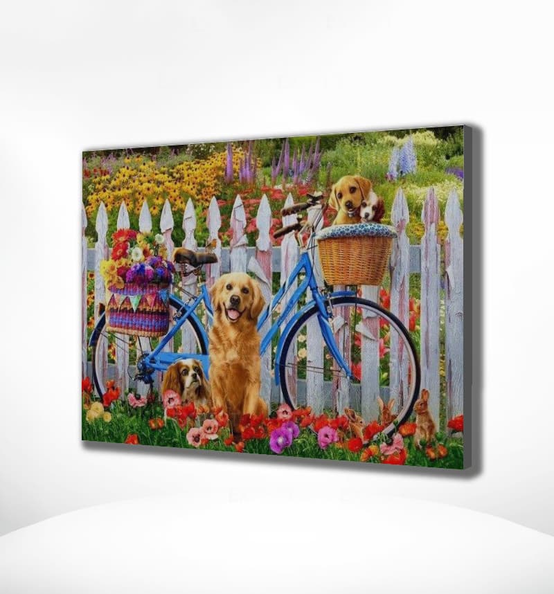 Schilderen op Nummer Fietsje met Honden