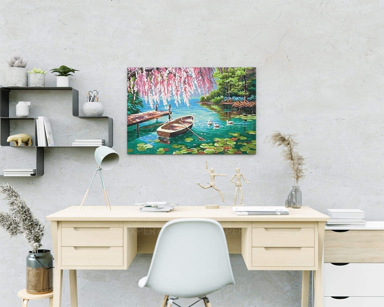 Schilderen op Nummer Landschap Boot