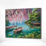 Schilderen op Nummer Landschap Boot