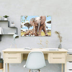 Schilderen op Nummer Olifant en Giraffe
