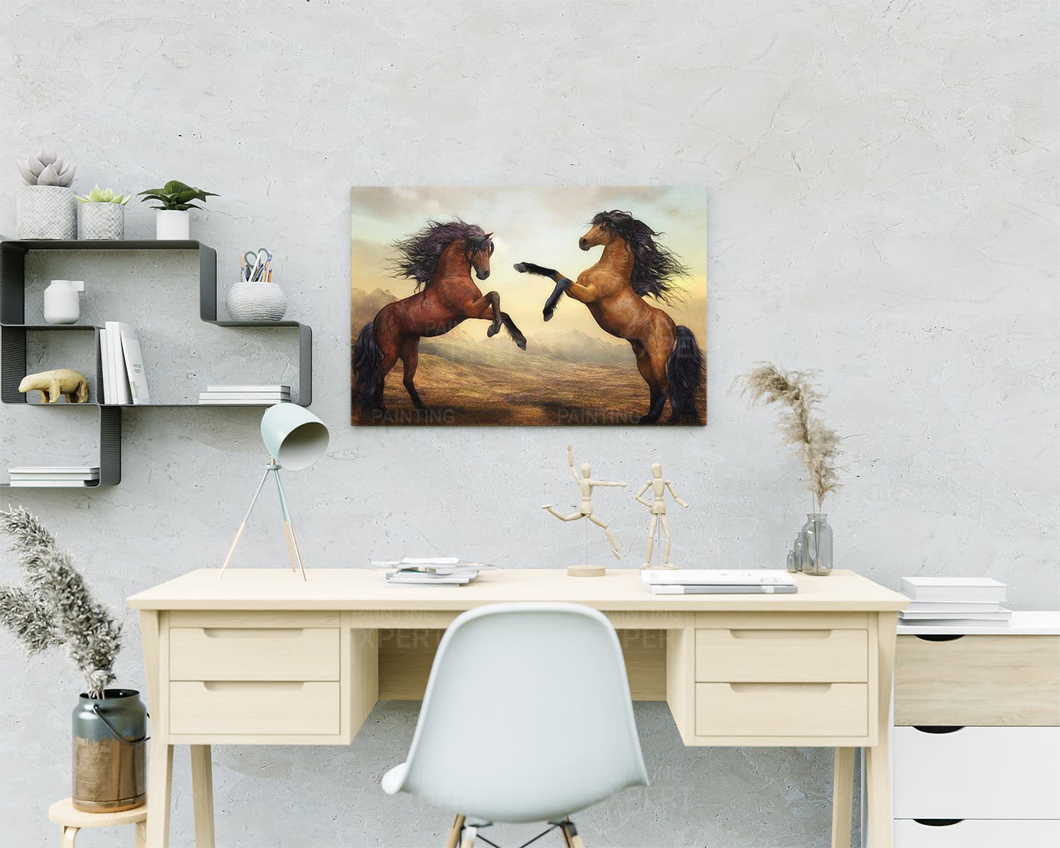 Schilderen op Nummer Twee Paarden