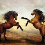 Schilderen op Nummer Twee Paarden