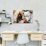 Schilderen op Nummer Vrouw met Wolf
