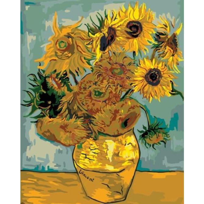 Schilderen op Nummer Zonnebloemen van Gogh