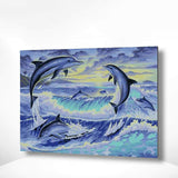 Schilderen op nummer 6 Dolfijnen