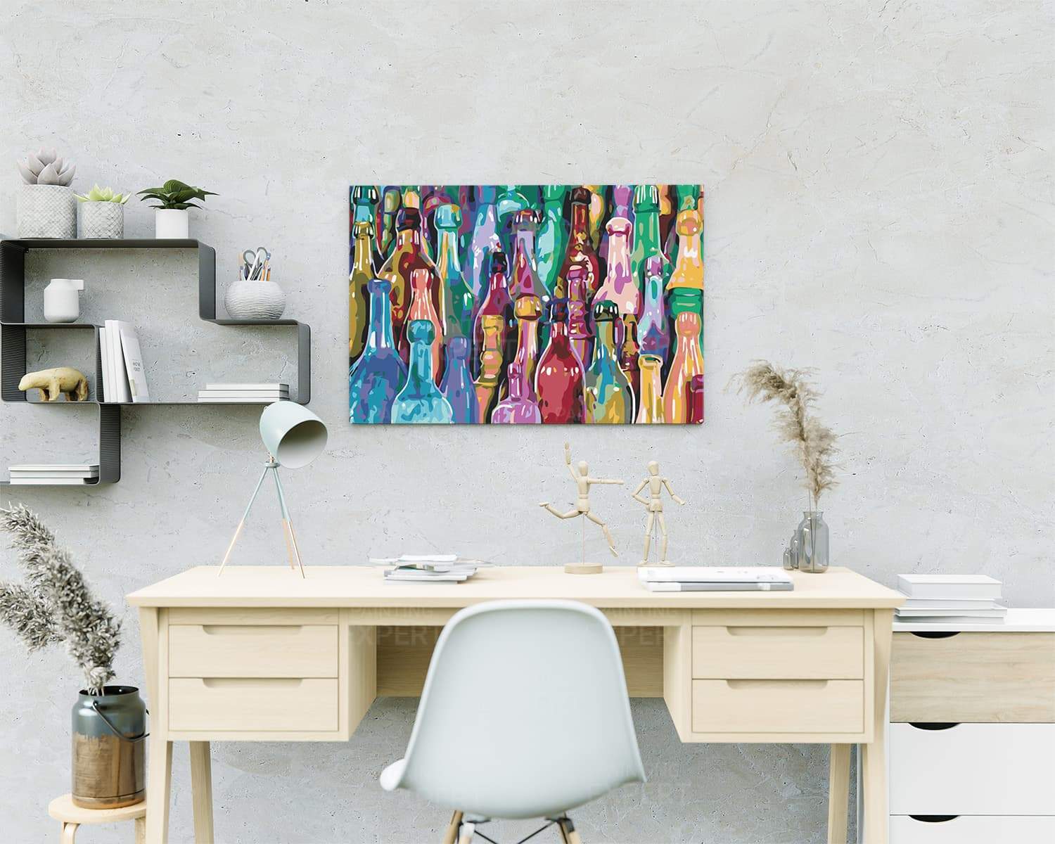 Schilderen op nummer Abstracte Flessen