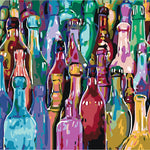 Schilderen op nummer Abstracte Flessen