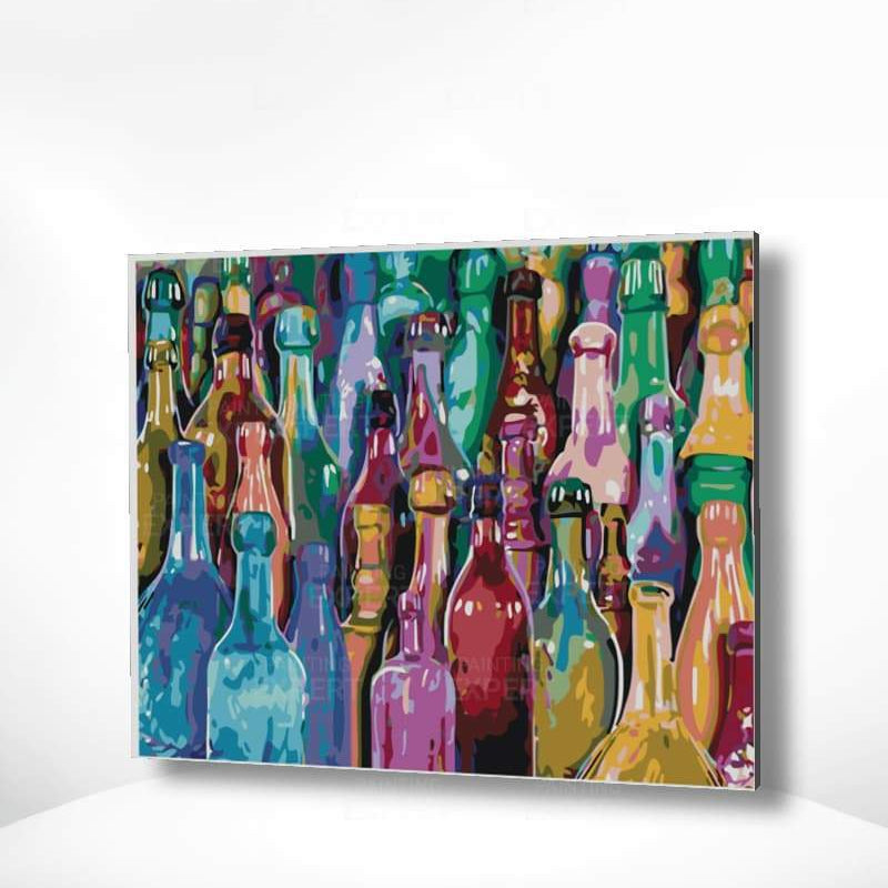 Schilderen op nummer Abstracte Flessen