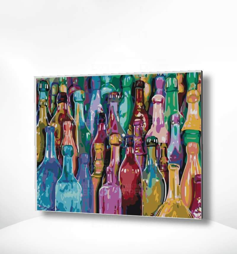 Schilderen op nummer Abstracte Flessen