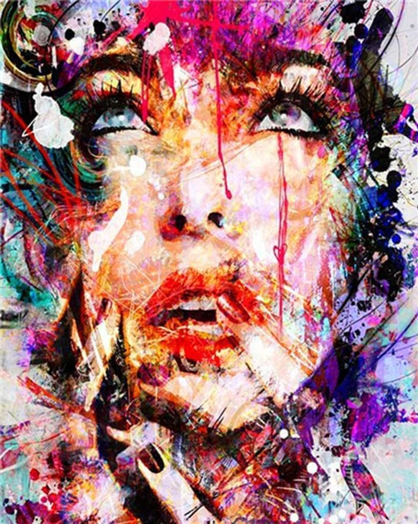 Schilderen op nummer Abstracte Vrouw