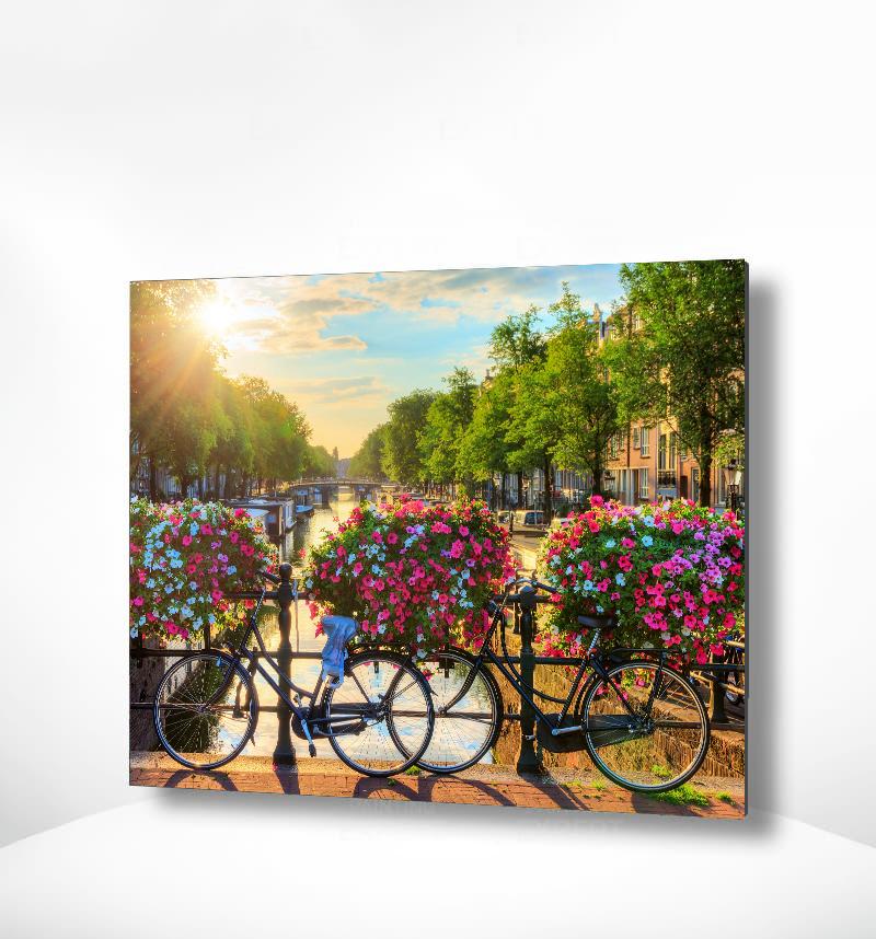 Schilderen op nummer Amsterdam Bloemetjes