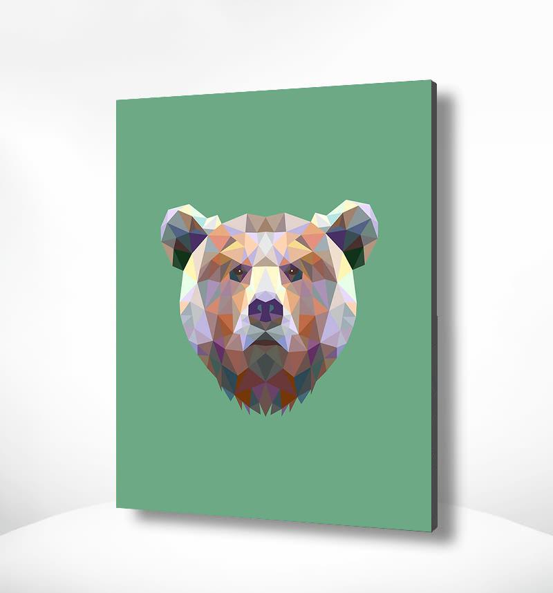 Schilderen op nummer Beer Polygon-Painting Expert