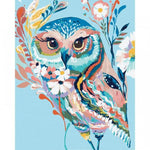 Schilderen op nummer Blauwe Uil
