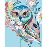 Schilderen op nummer Blauwe Uil