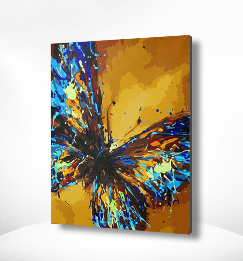 Schilderen op nummer Blauwe Vlinder