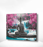 Schilderen op nummer Boeddha Roze Bloemetjes-Painting Expert