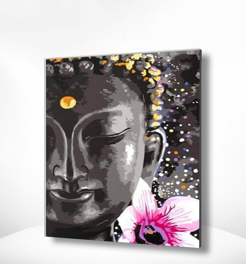 Schilderen op nummer Boeddha met Bloem-Painting Expert