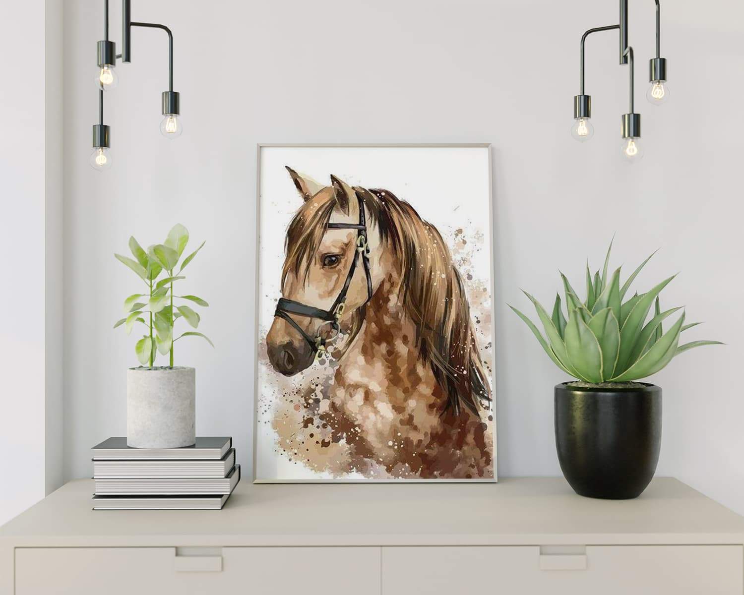 Schilderen op nummer Bruin Paard