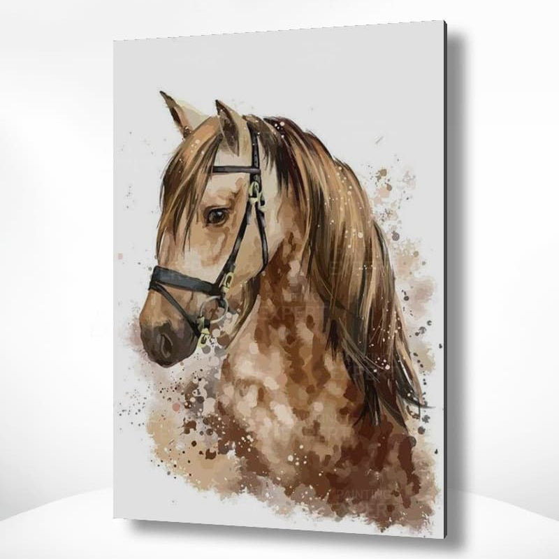 Schilderen op nummer Bruin Paard