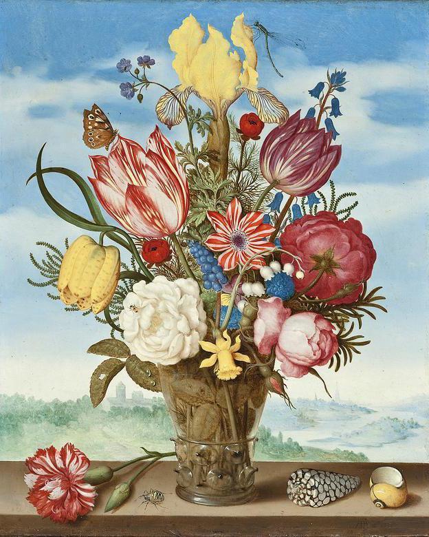 Schilderen op nummer Gekleurde Bloemen in een Vaas-Painting Expert