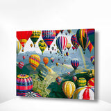 Schilderen op nummer Gekleurde Luchtballonnen