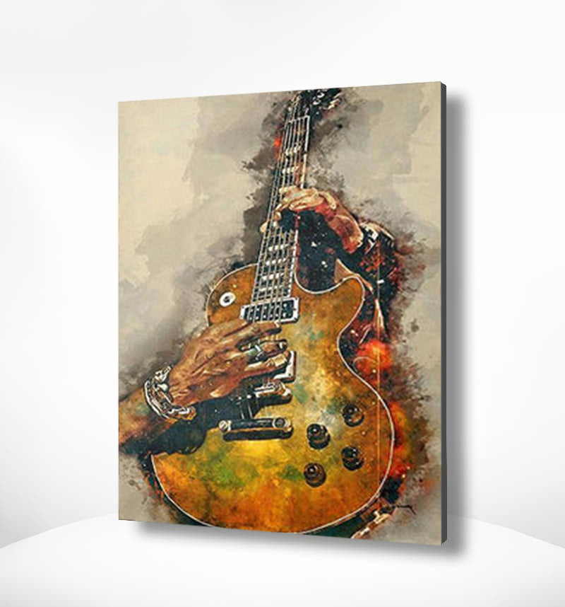 Schilderen op nummer Gitaar