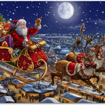 Schilderen op nummer Kerstman en Rendier