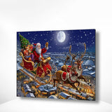 Schilderen op nummer Kerstman en Rendier