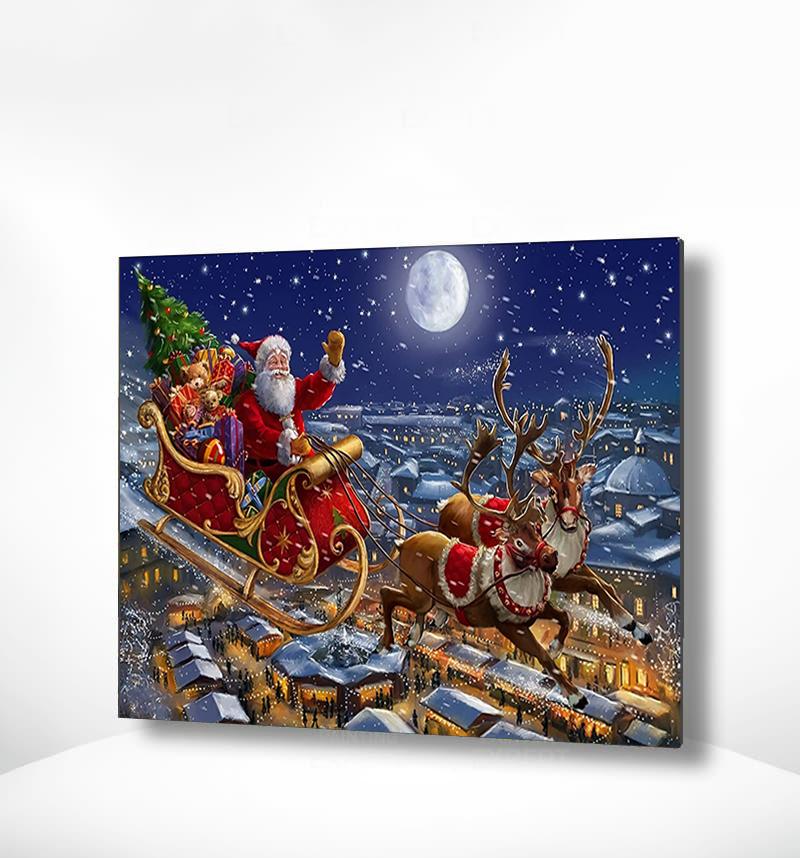 Schilderen op nummer Kerstman en Rendier