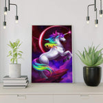 Schilderen op nummer Kleurrijke Eenhoorn