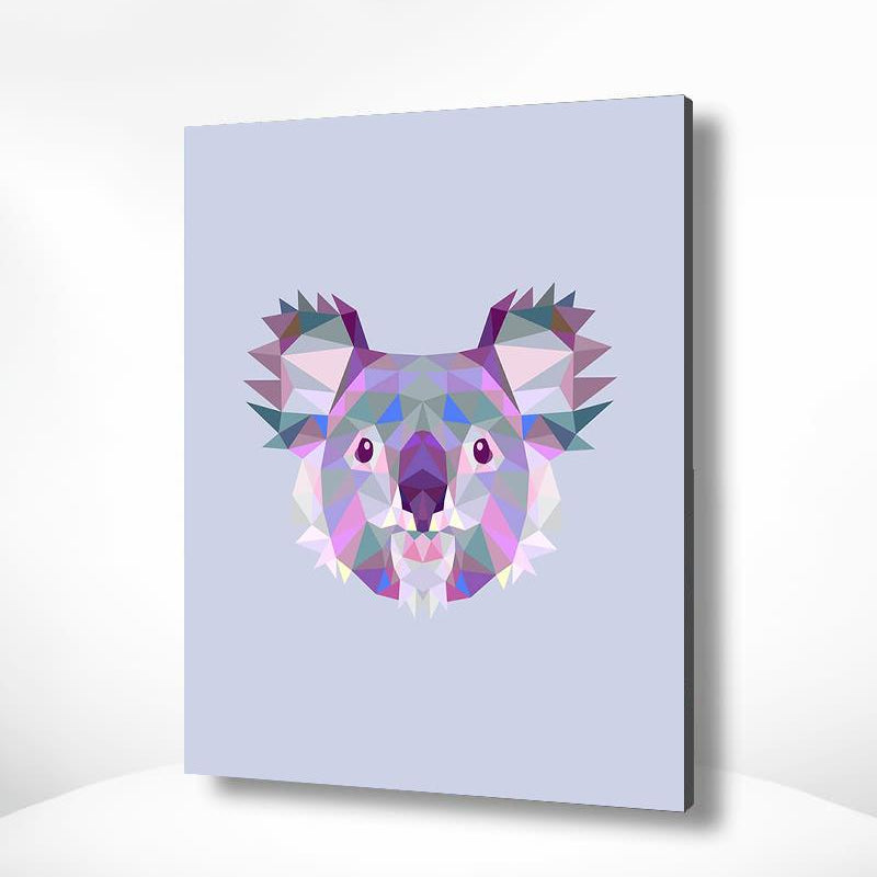 Schilderen op nummer Koala Polygon