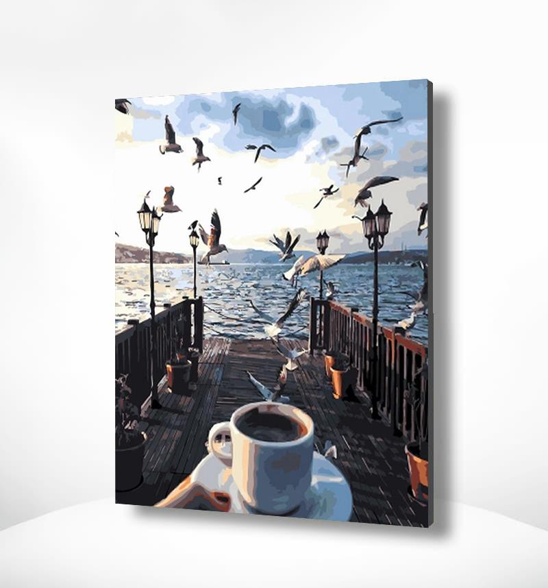 Schilderen op nummer Koffie aan Zee