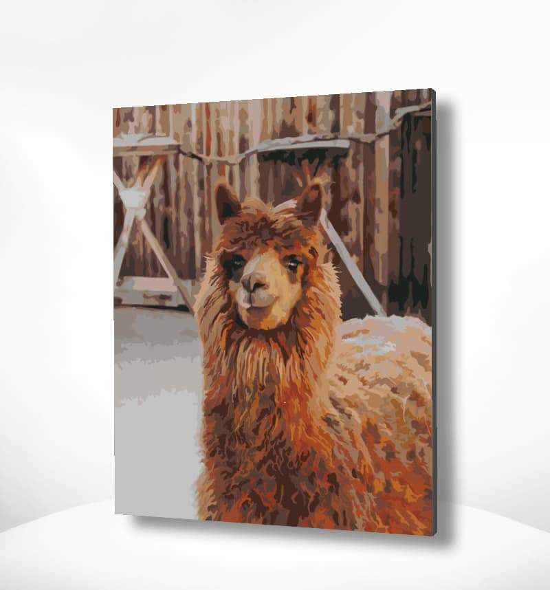 Schilderen op nummer Lama