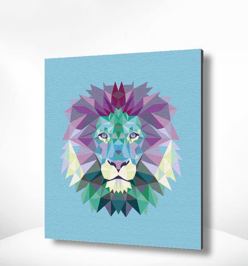 Schilderen op nummer Leeuw Polygon-Painting Expert