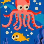 Schilderen op nummer Octopus met Visjes