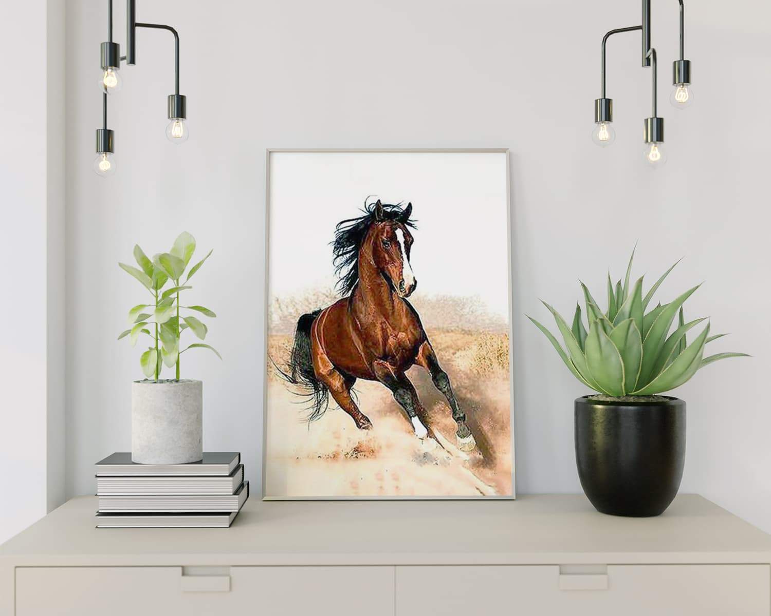 Schilderen op nummer Paard in Gallop