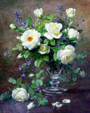 Schilderen op nummer Paarse en Witte Bloemen-Painting Expert